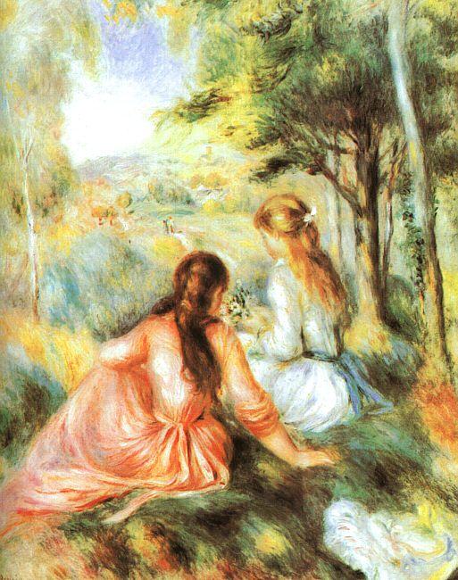 Pierre Renoir In the Meadow oil painting image
